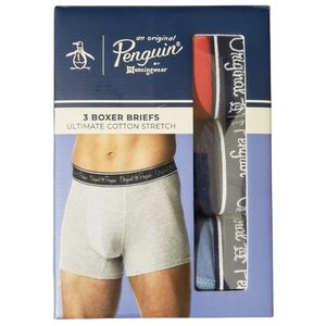 Original Penguin Men's Ultimate Cotton Stretch Boxer Briefs 3 Pairs NWT!